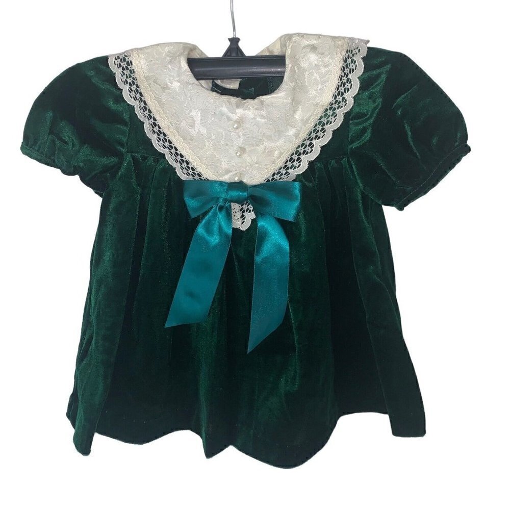 Vintage 1980's Pretty as a Picture Toddler Girl's Size 18 Months Formal Dress